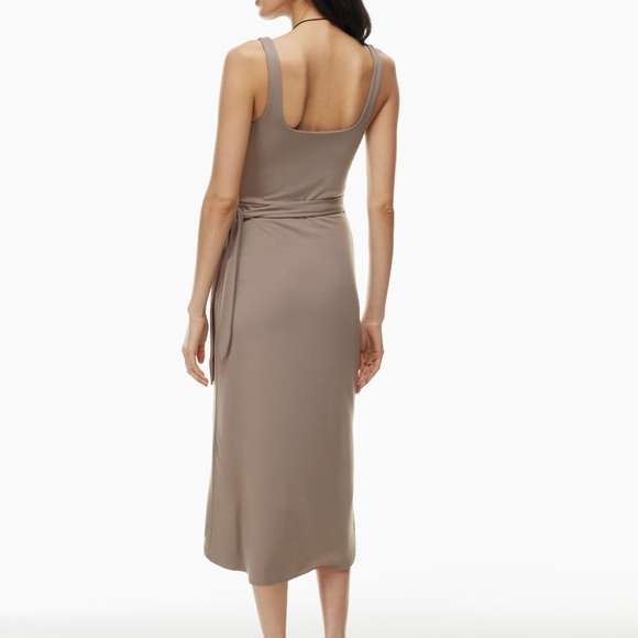 NEVER WORN Aritzia Wilfred Saturn Midi Dress - Caramelized Walnut - Picture 4 of 7